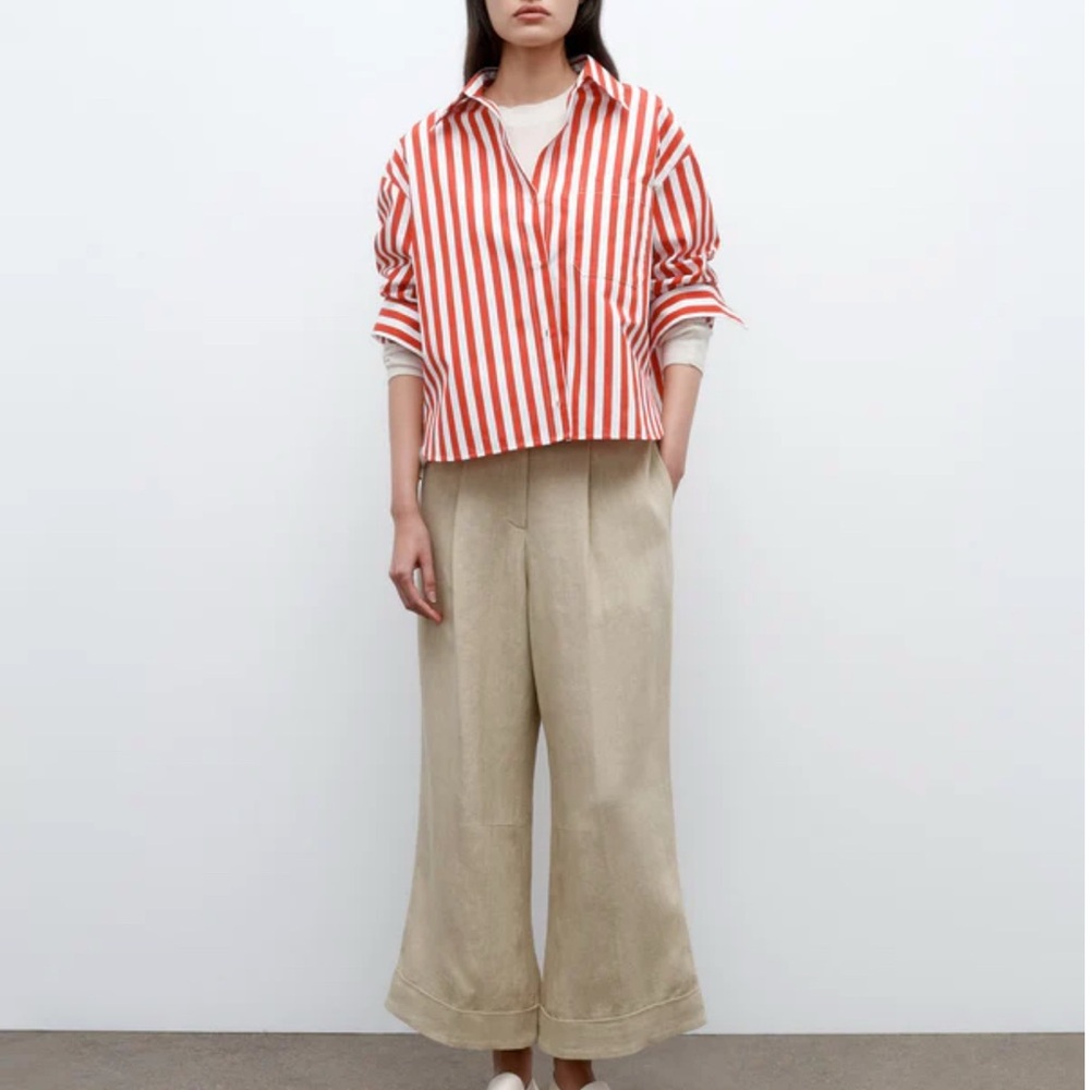 TWP Red and White Striped Top